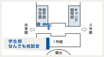 瀬田学舎学生部内(1号館1階)