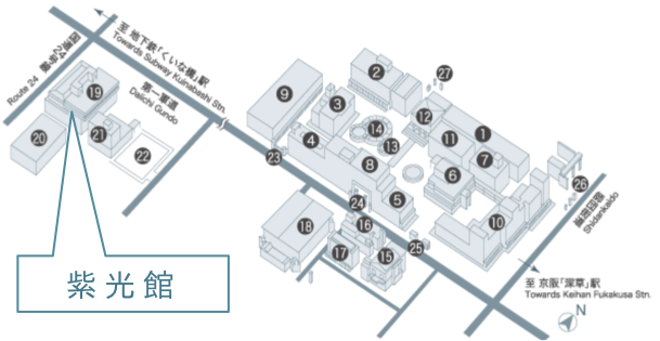 龍谷大学（深草キャンパス）アクセスマップ