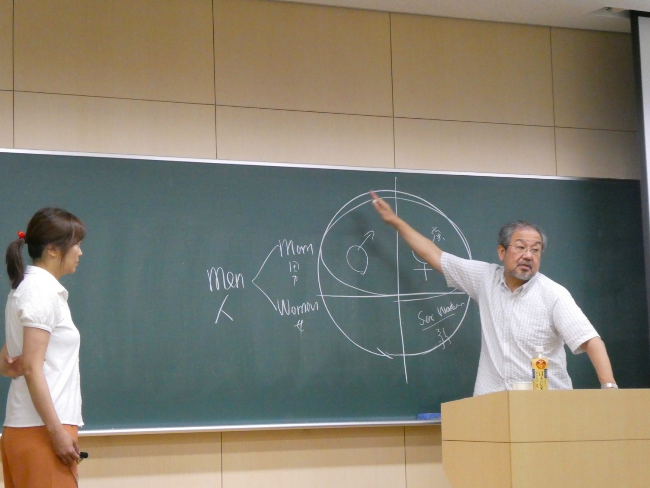 要氏と石塚教授による質疑応答のようす