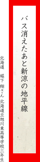 バス消えたあと新涼の地平線