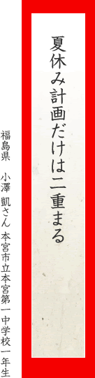 夏休み計画だけは二重まる
