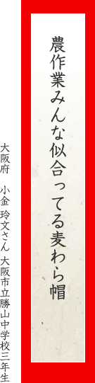 農作業みんな似合ってる麦わら帽