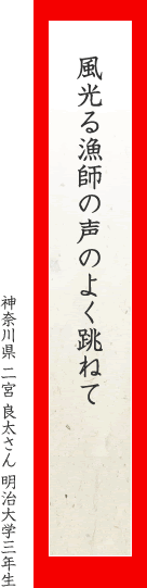 風光る漁師の声のよく跳ねて