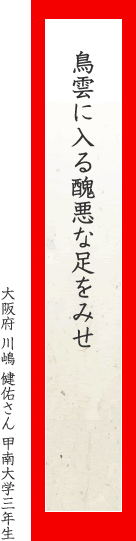 鳥雲に入る醜悪な足をみせ