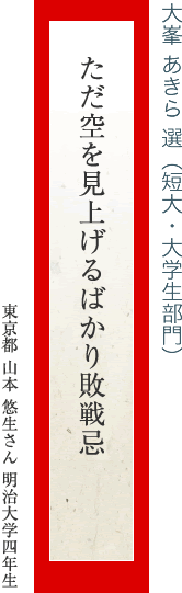 ただ空を見上げるばかり敗戦忌