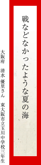 戦などなかったような夏の海