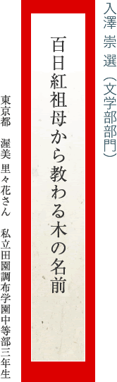 百日紅祖母から教わる木の名前