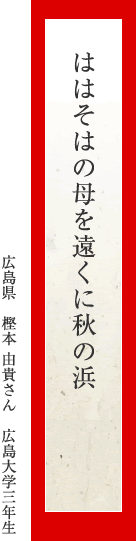 ははそはの母を遠くに秋の浜