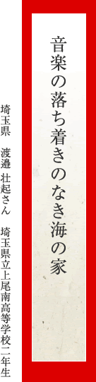 音楽の落ち着きのなき海の家