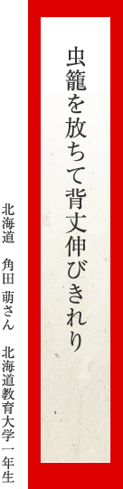 虫籠を放ちて背丈伸びきれり