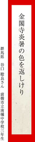 金閣寺炎暑の色を返しけり