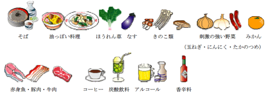 避ける食材