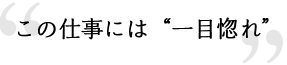 この仕事には一目惚れ