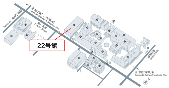 深草キャンパス・アクセスマップ