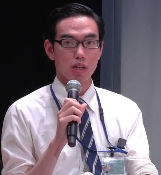 竹迫生翔氏(本学法学部学生・本学中央執行委員会委員長)