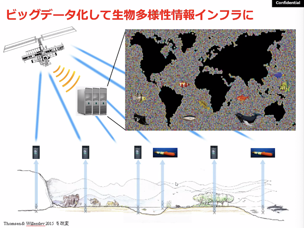 山中教授の報告スライドより(生物多様性情報のインフラ化にむけたイメージ)