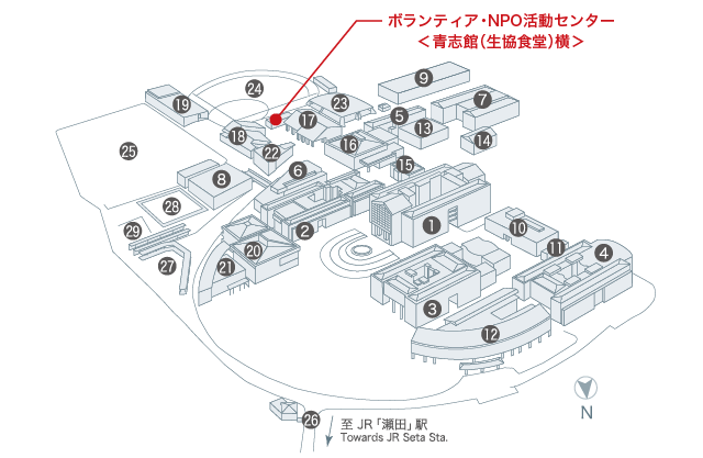 瀬田キャンパスマップ